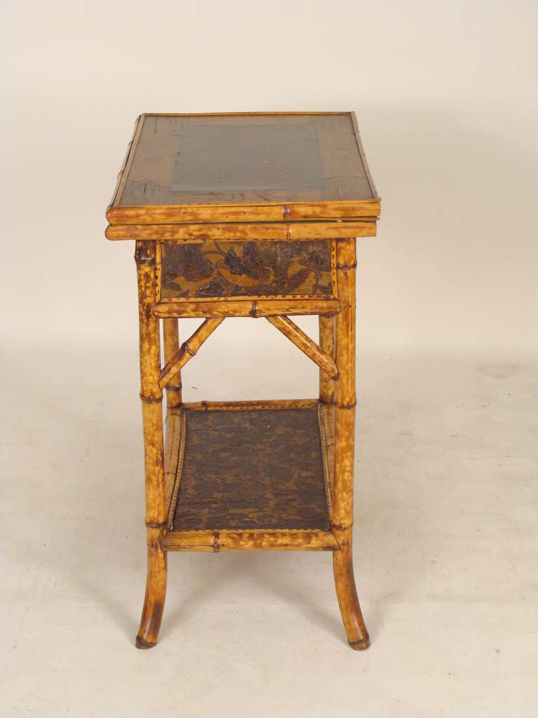 French Bamboo and Chinoiserie Games Table