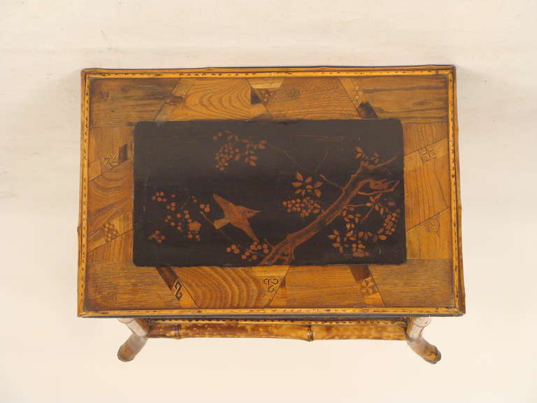 20th Century Bamboo and Chinoiserie Games Table