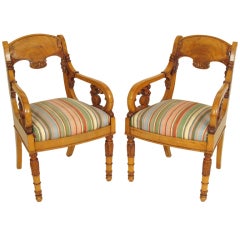 Pair of Neoclassical Armchairs 12