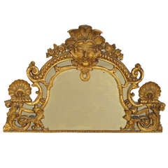 Gilt wood mirror fragment