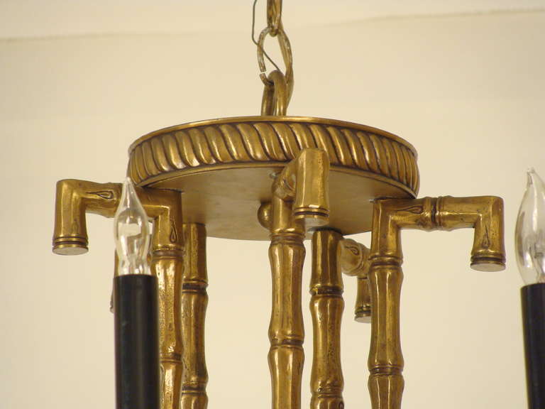 brass bamboo chandelier