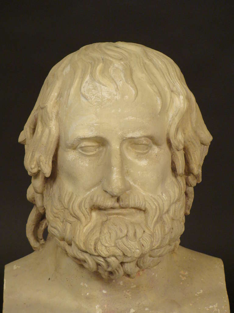 20th Century composition bust of Euripides