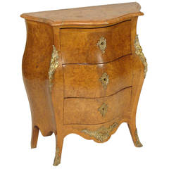 Louis XV Burled Elm Commode