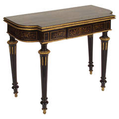 Signed Napoleon III Style Games Table Signed Napoleon III Style Games Table