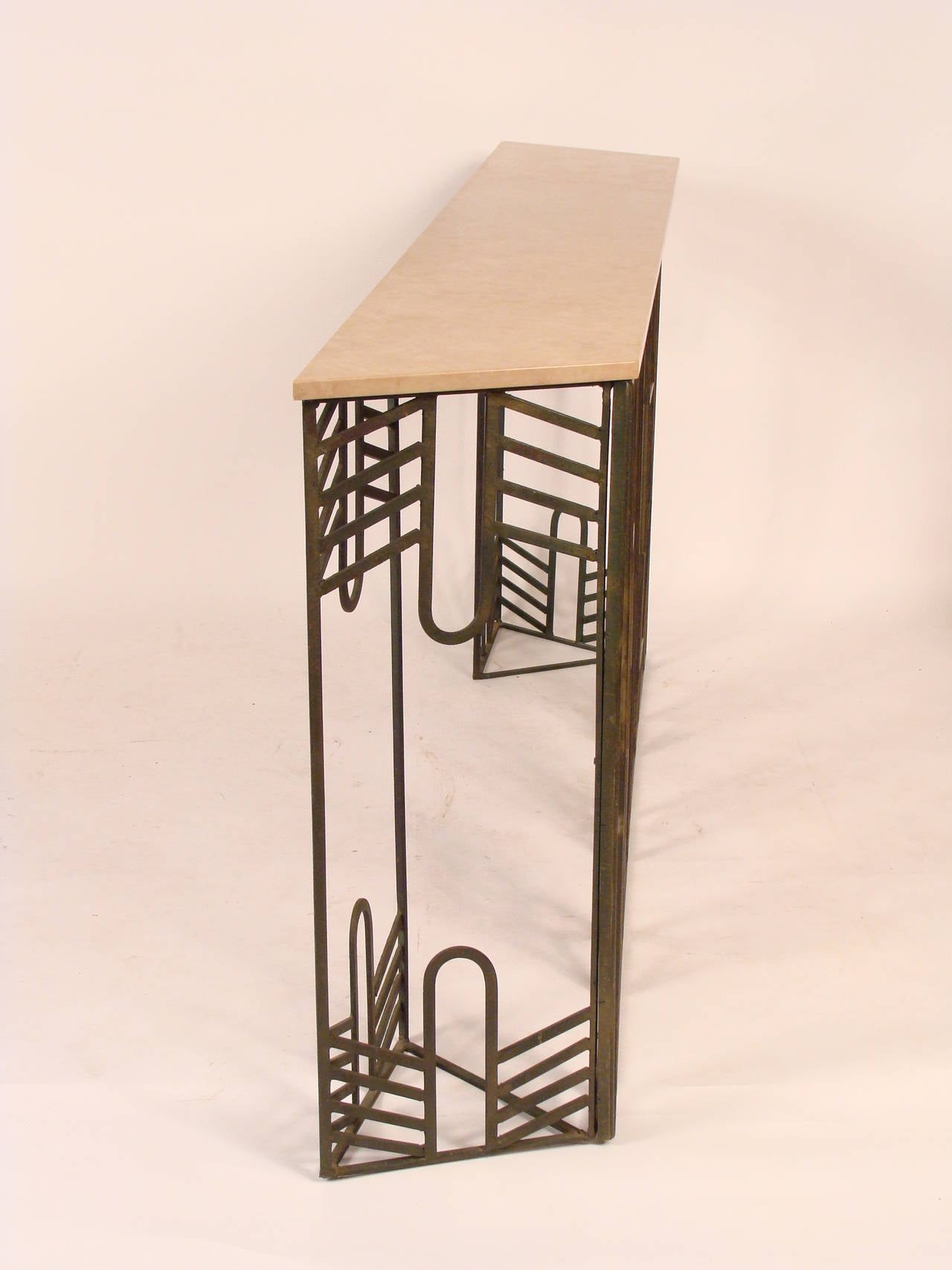 Unknown Art Deco Style Bronze Console Table