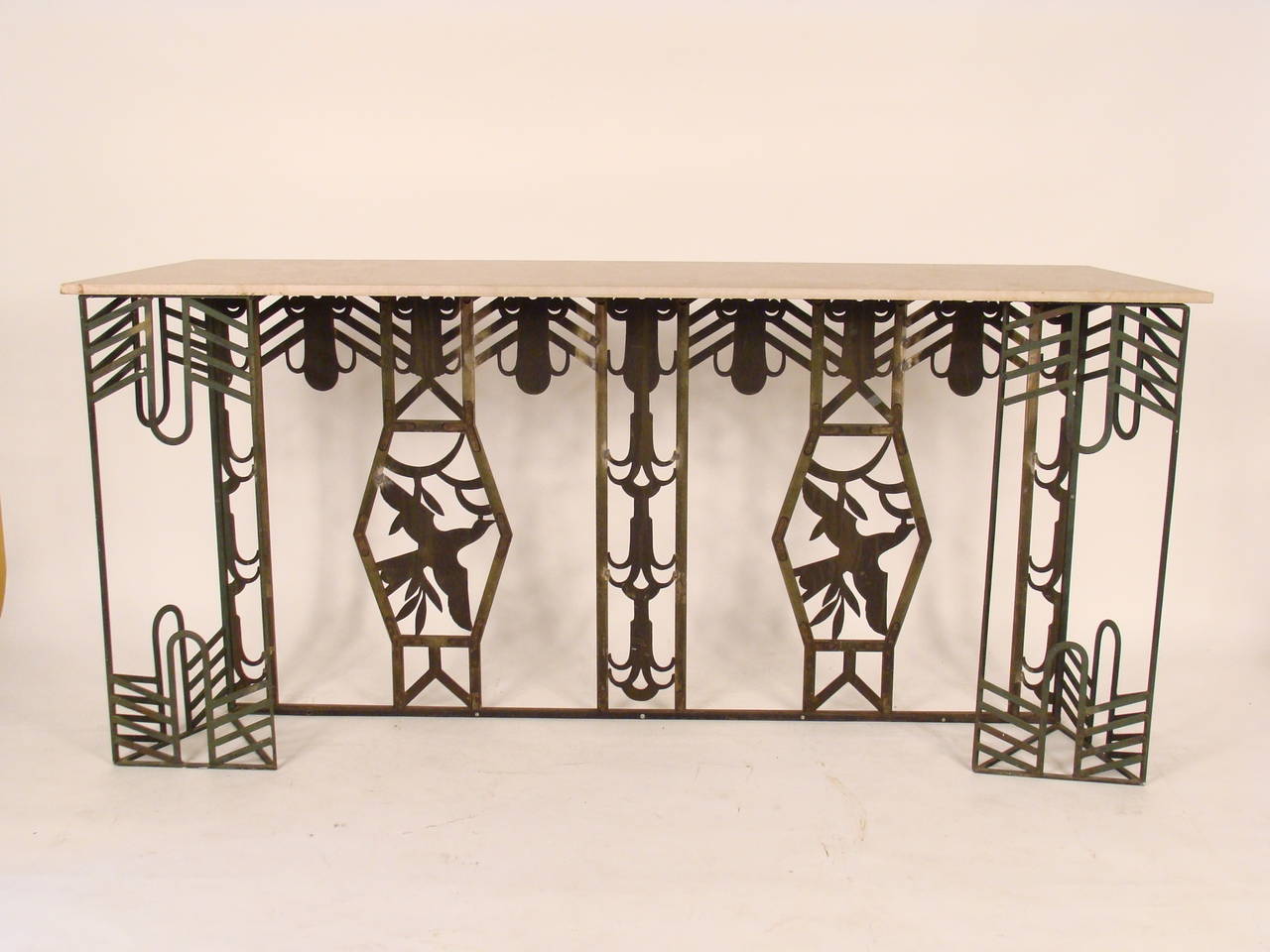 Art Deco Style Bronze Console Table 3