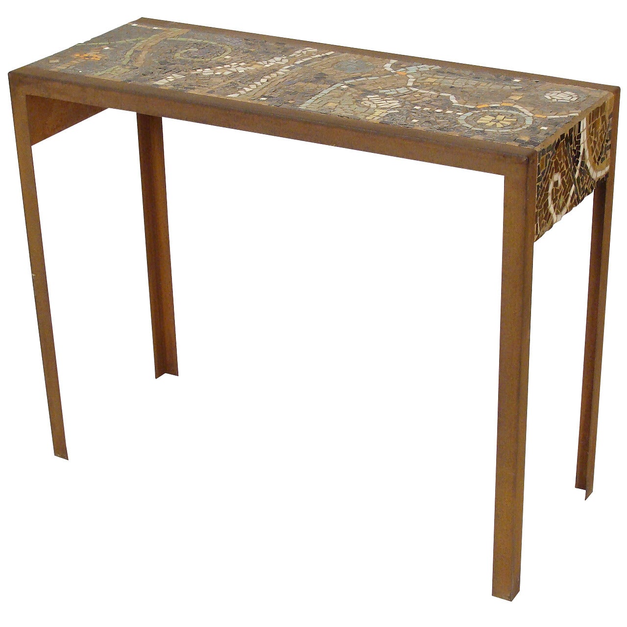 Mosaic Tile Top Console Table