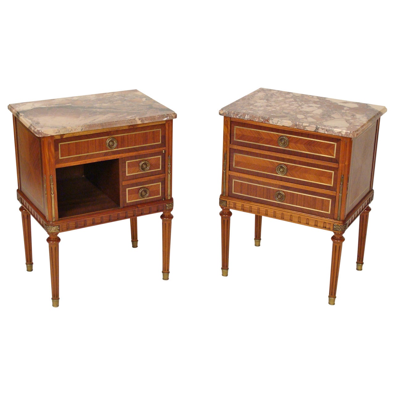 Pair of Louis XVI Style Occasional Commodes