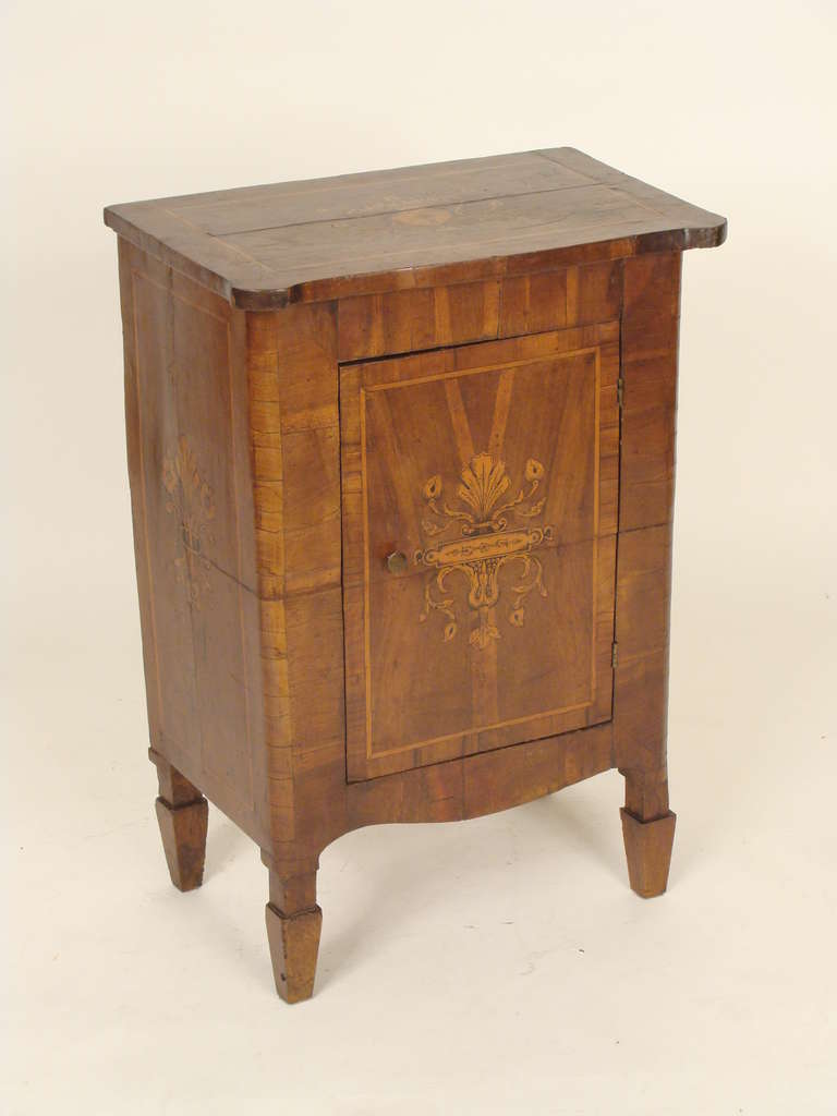 Continental  Louis XVI inlaid occasional cabinet, late 18th century.