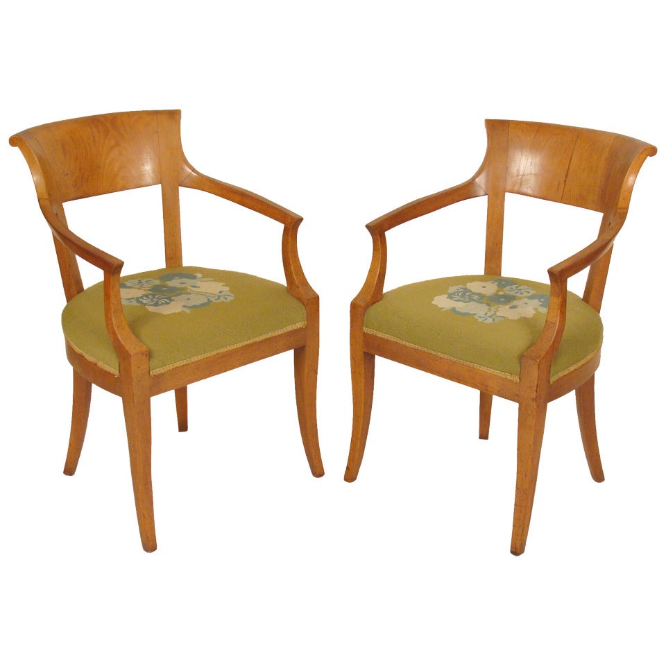 Pair of Neoclassical Style Armchairs