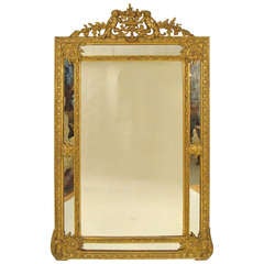 Napoleon III gilt wood mirror
