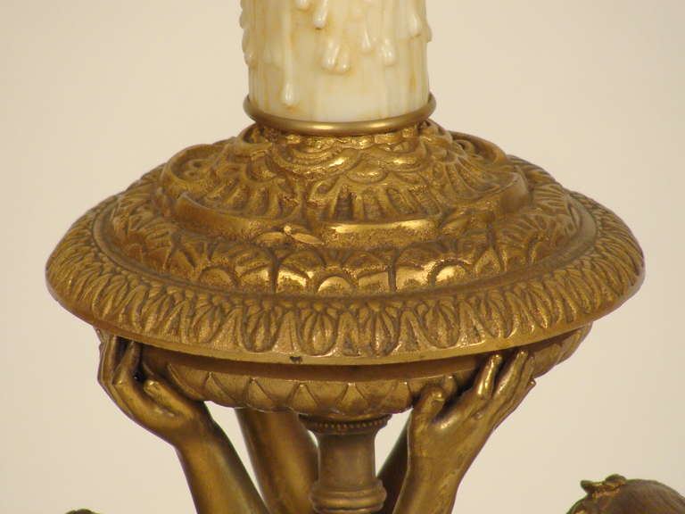 Neoclassical Gilt Bronze Lamp 3