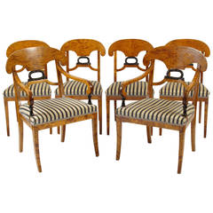 Set of Six Biedermeier Dining Chairs