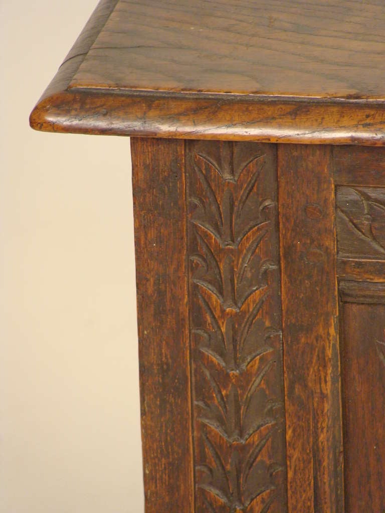 Wood Antique Tudor Style Trunk