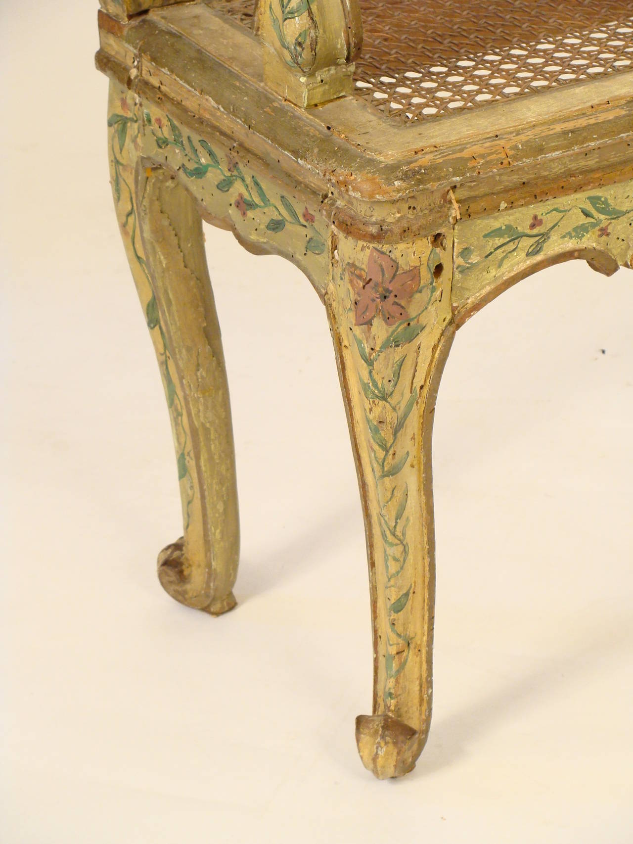 Louis XV Painted Bench 2