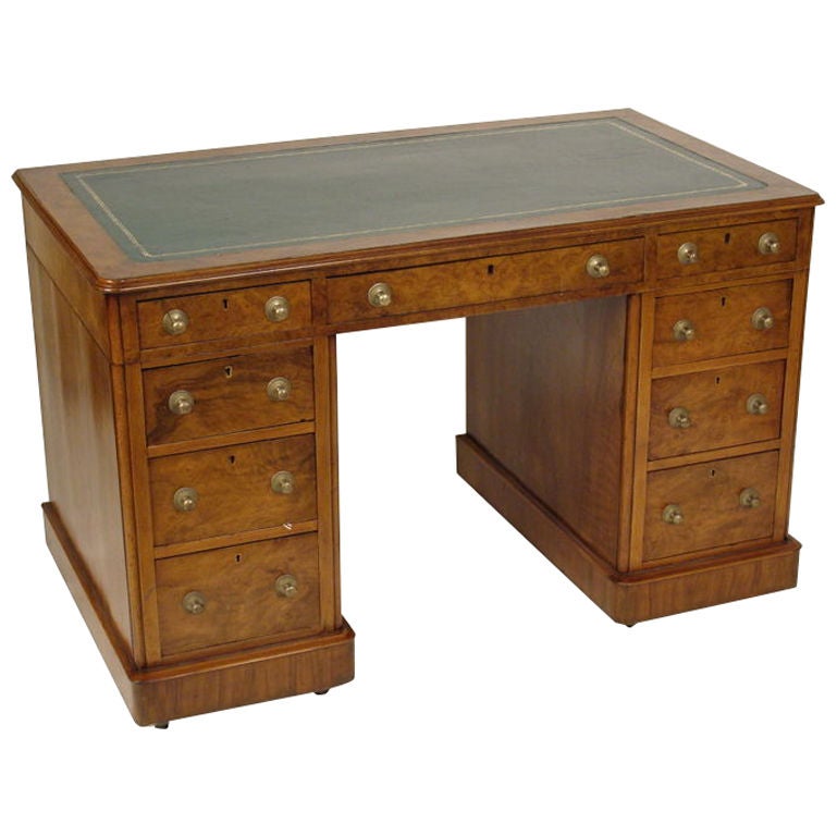 George lll style double pedestal desk For Sale