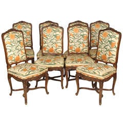 Set of 8 Louis XV dining room chairs