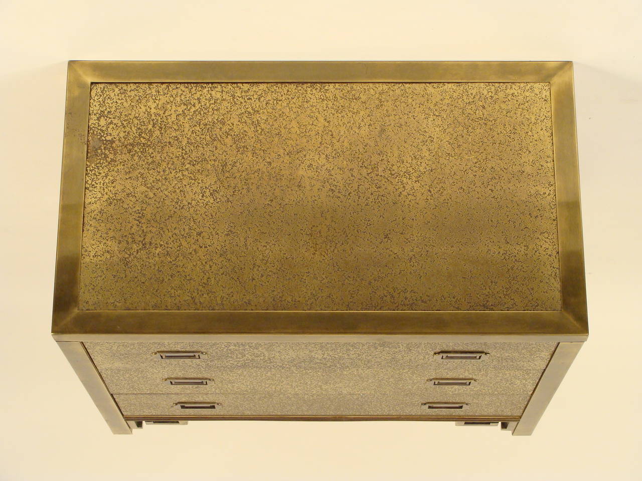 Mid-Century Modern Mastercraft Brass Clad Chest of Drawers