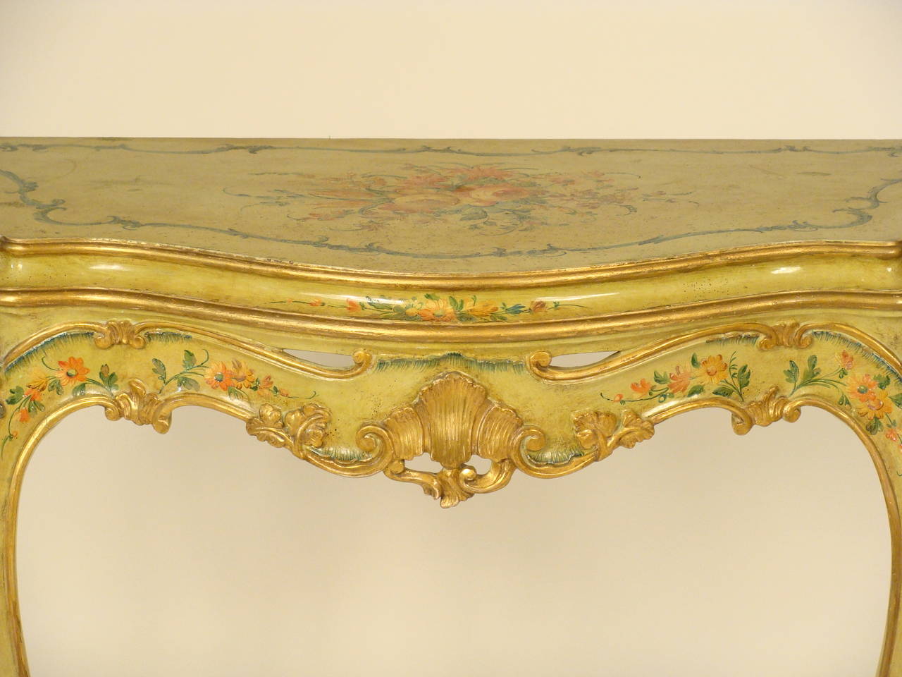 Mid-20th Century Italian Louis XV Style Console Table