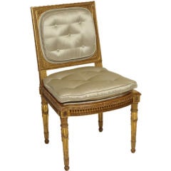 Louis XVl giltwood side chair