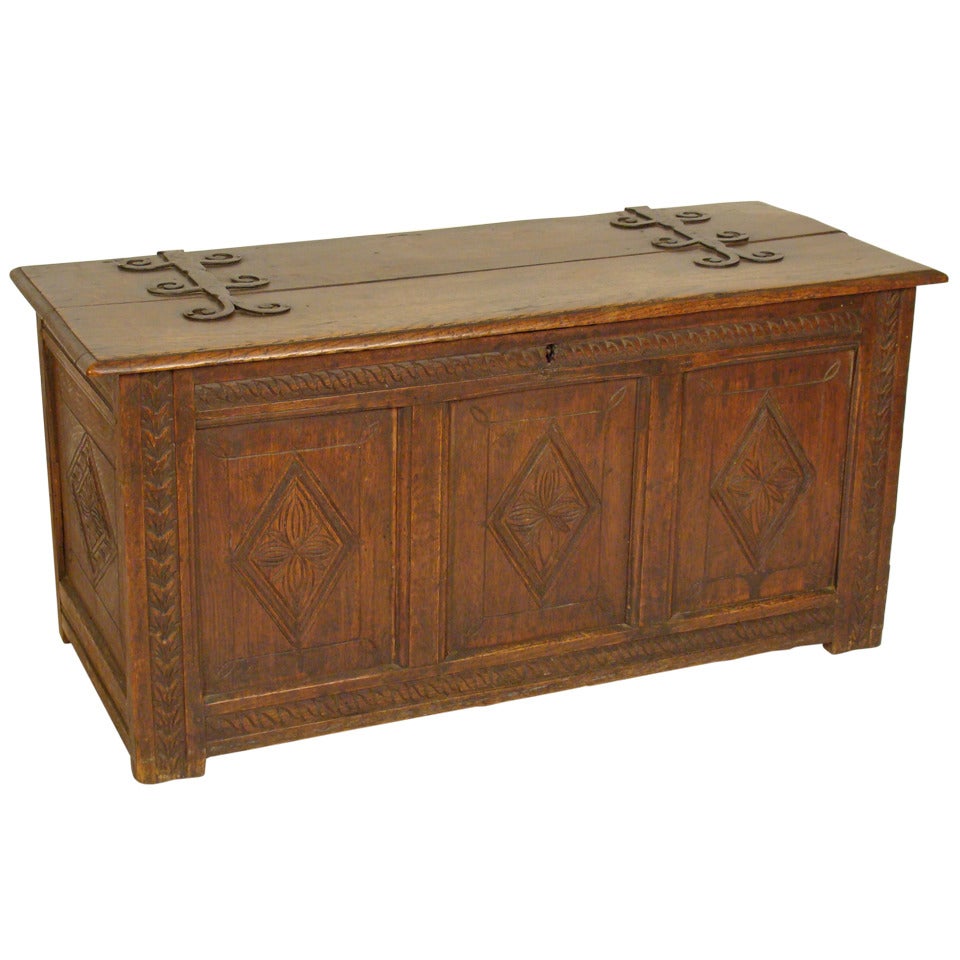 Antique Tudor Style Trunk