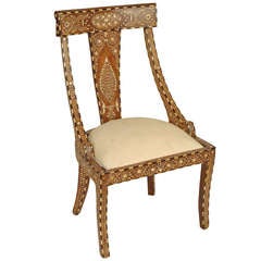 Bone Inlaid Side Chair