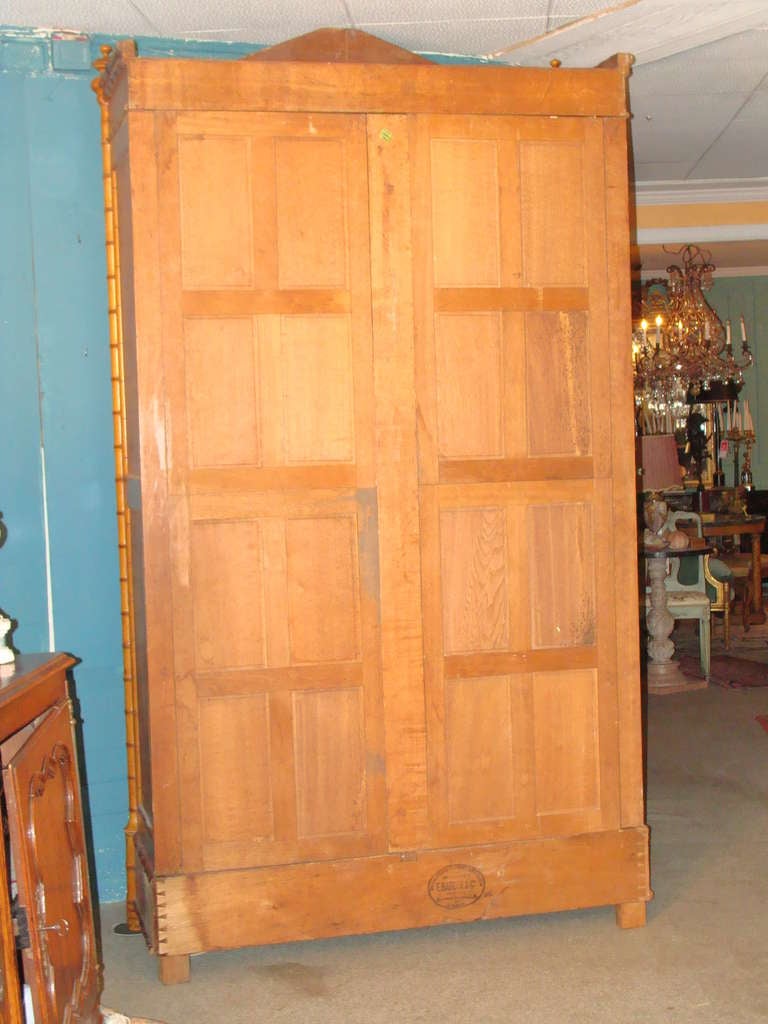 Wood Faux bamboo armoire