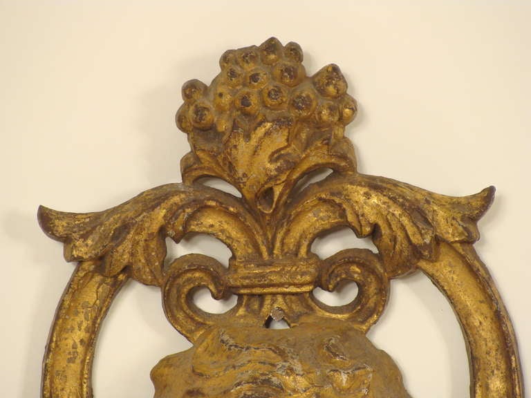 Gilt Pair of Architectural Fragments For Sale