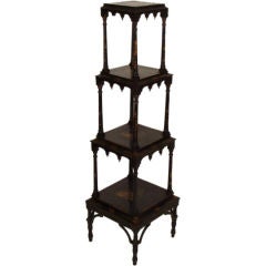 19th century chinosserie decorated etagere