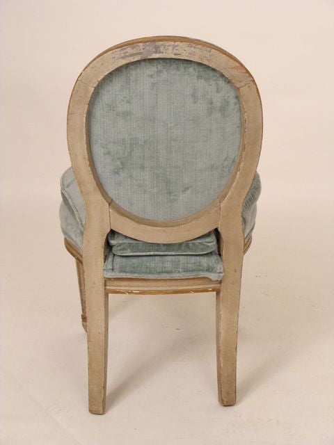 Gilt Louis XVl slipper chair