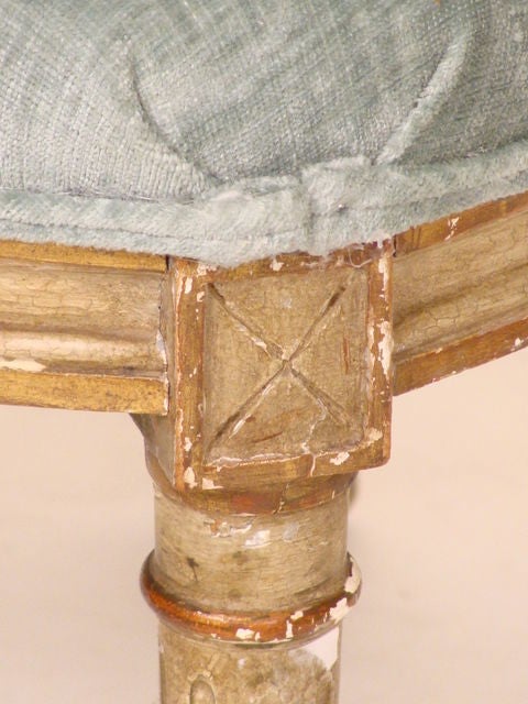 Wood Louis XVl slipper chair