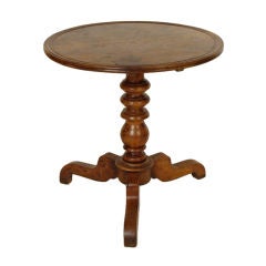 Charles X walnut tilt top table