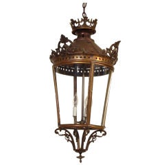 Antique French copper lantern