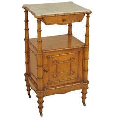 Faux bamboo occasional cabinet