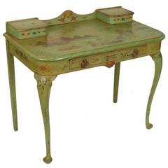 Green Chinoiserie Decorated Desk