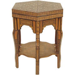 Moroccan Inlaid Games Table