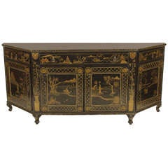 Chinoiserie decorated credenza