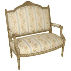 Louis XVl style painted settee