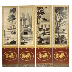 Vintage Set of 4 neo classical panels