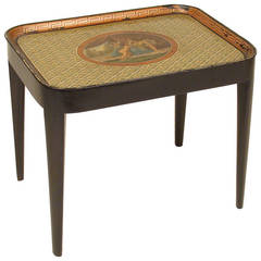 Neoclassical Tole Tray Table, Late 19th Century