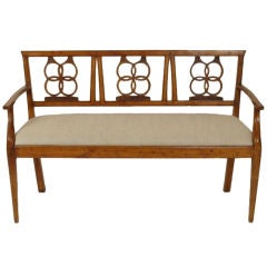 Continental Directoire fruit wood settee, circa 1810