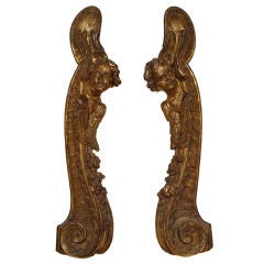 pair of gilt wood architectural elements