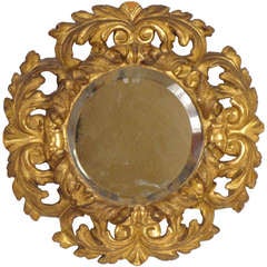 19th century gilt wood mirror