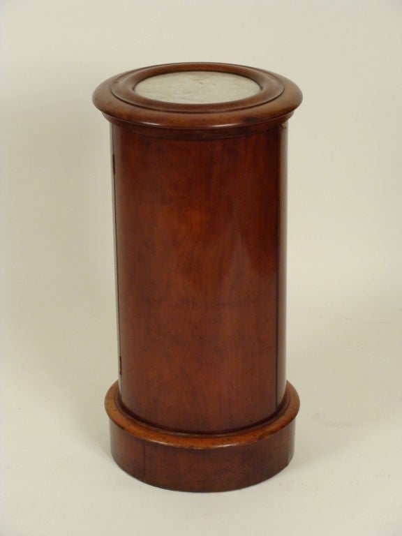 Continental mahogany cylinder commode.