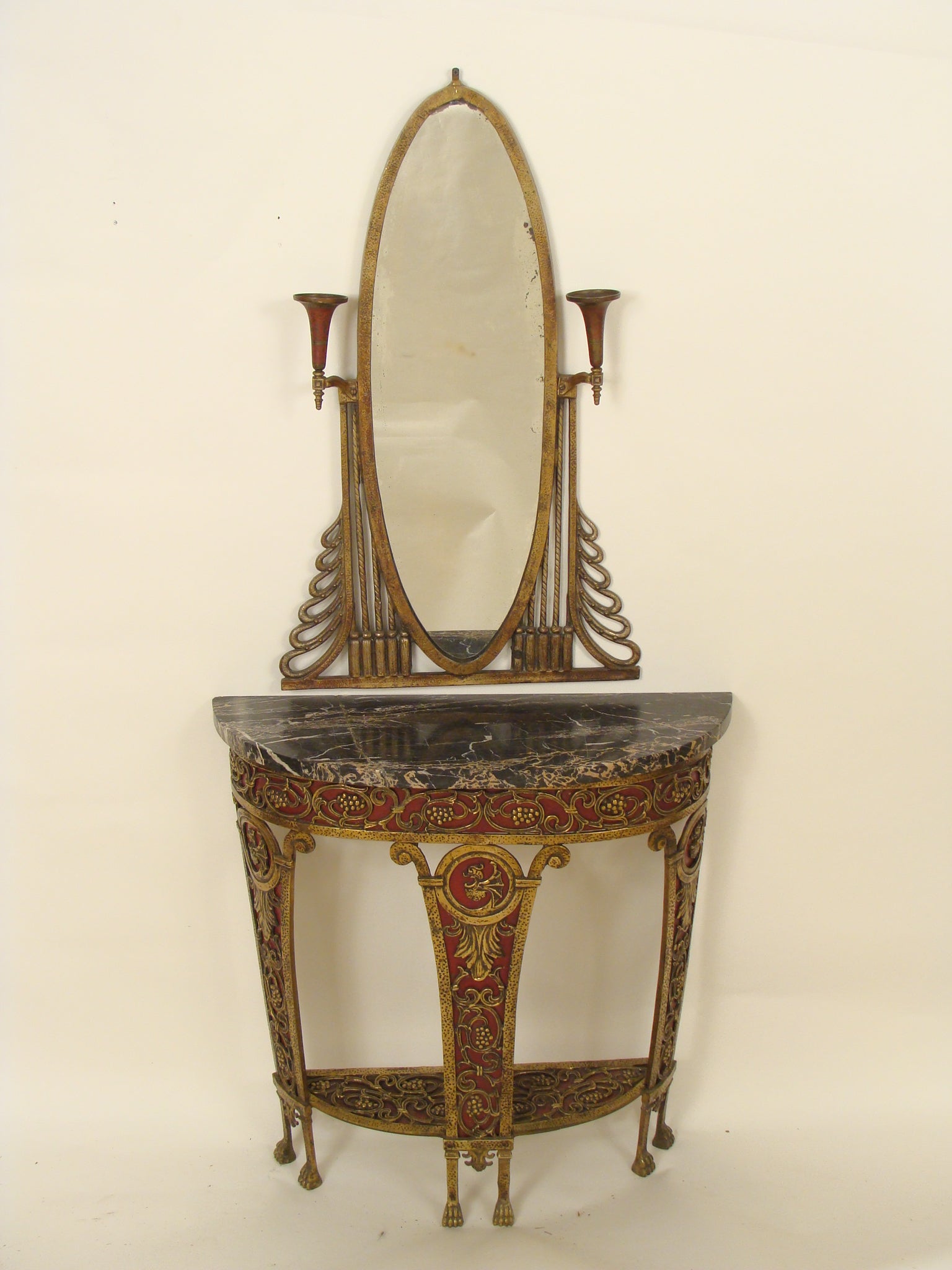 Art Deco Console Table And Mirror
