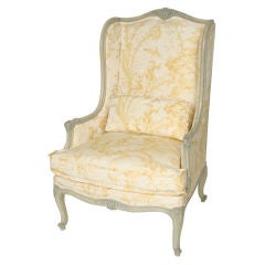 Louis XV style provincial painted bergere