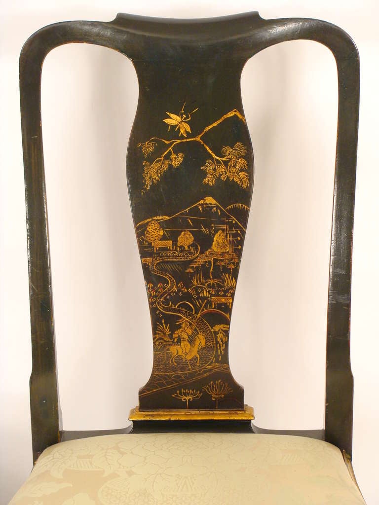 20th Century Set Of 4 Chinoiserie Decorated Chairs