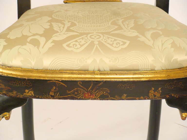Set Of 4 Chinoiserie Decorated Chairs 3