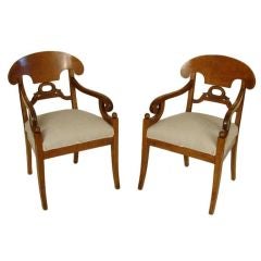 Pair of  biedermeier style armchairs