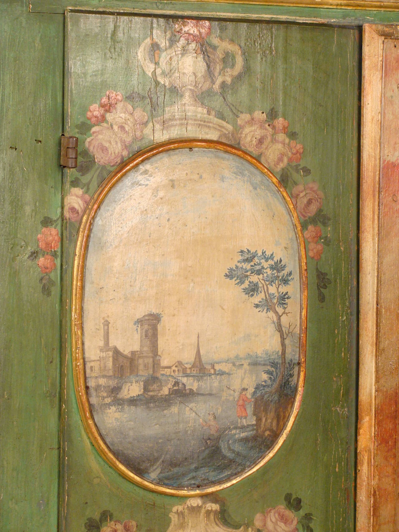 European Painted Continental Armoire